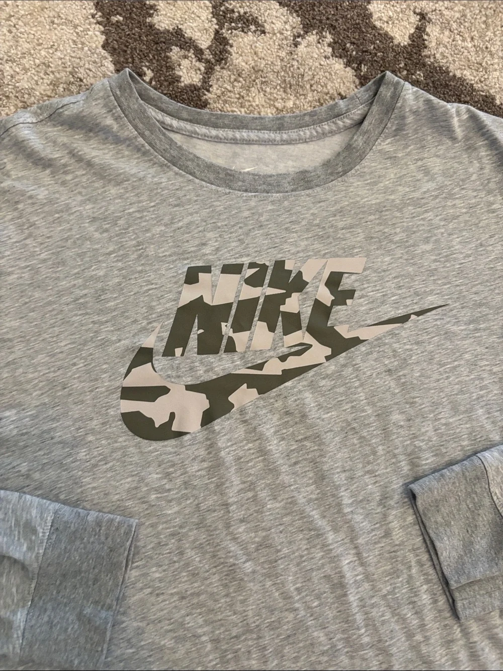 Nike Dri-FIT - Gray Camo Swoosh Graphic Shirt!!